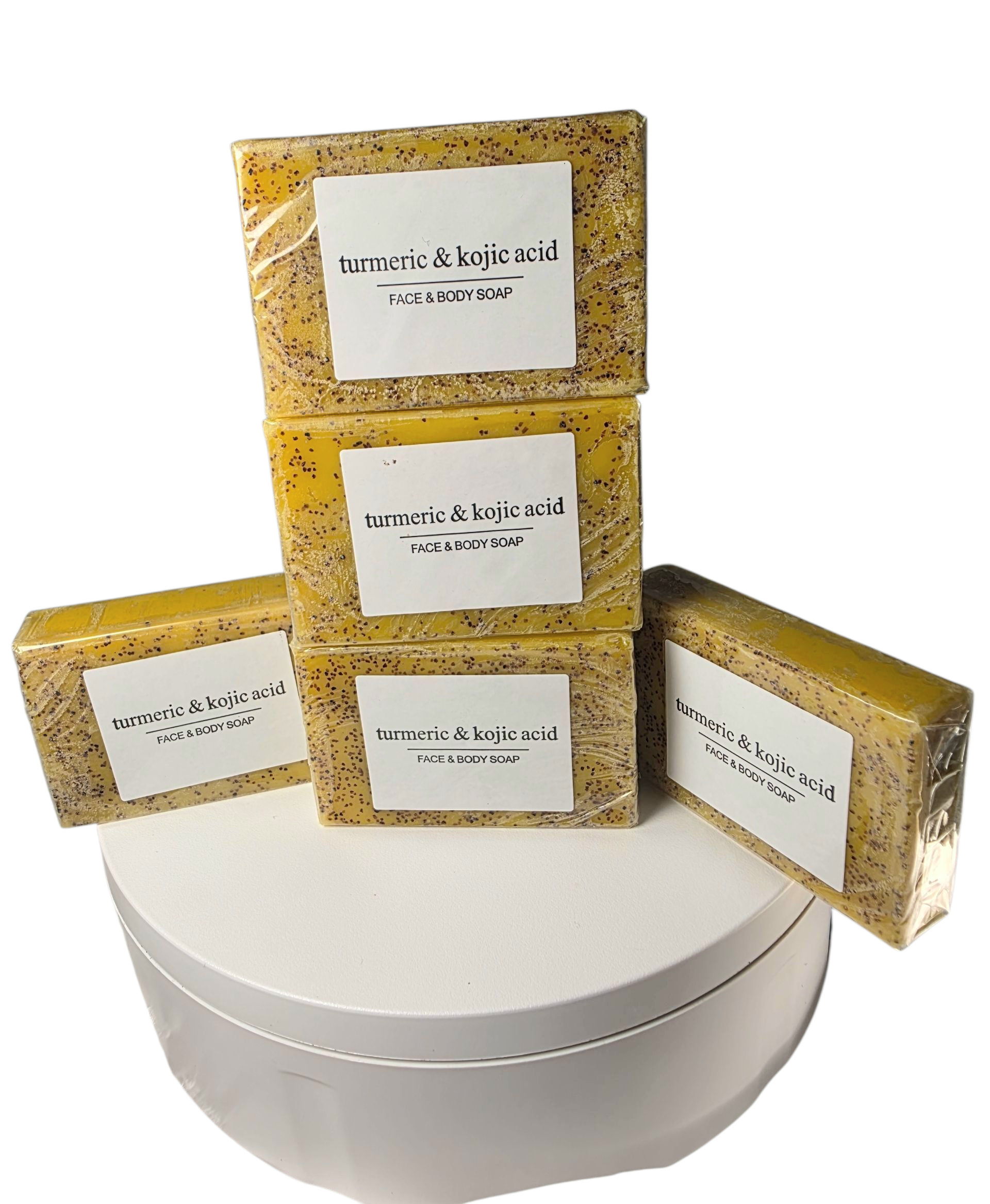SAVON EXFOLIANT A L’ACIDE KOJIC, TURMERIC ET LEMON – Image 3