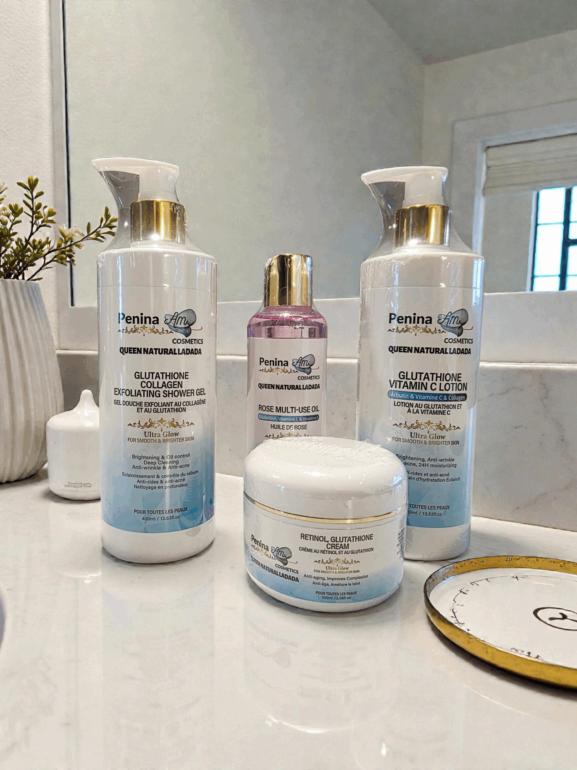 Set of 4: Queen naturel