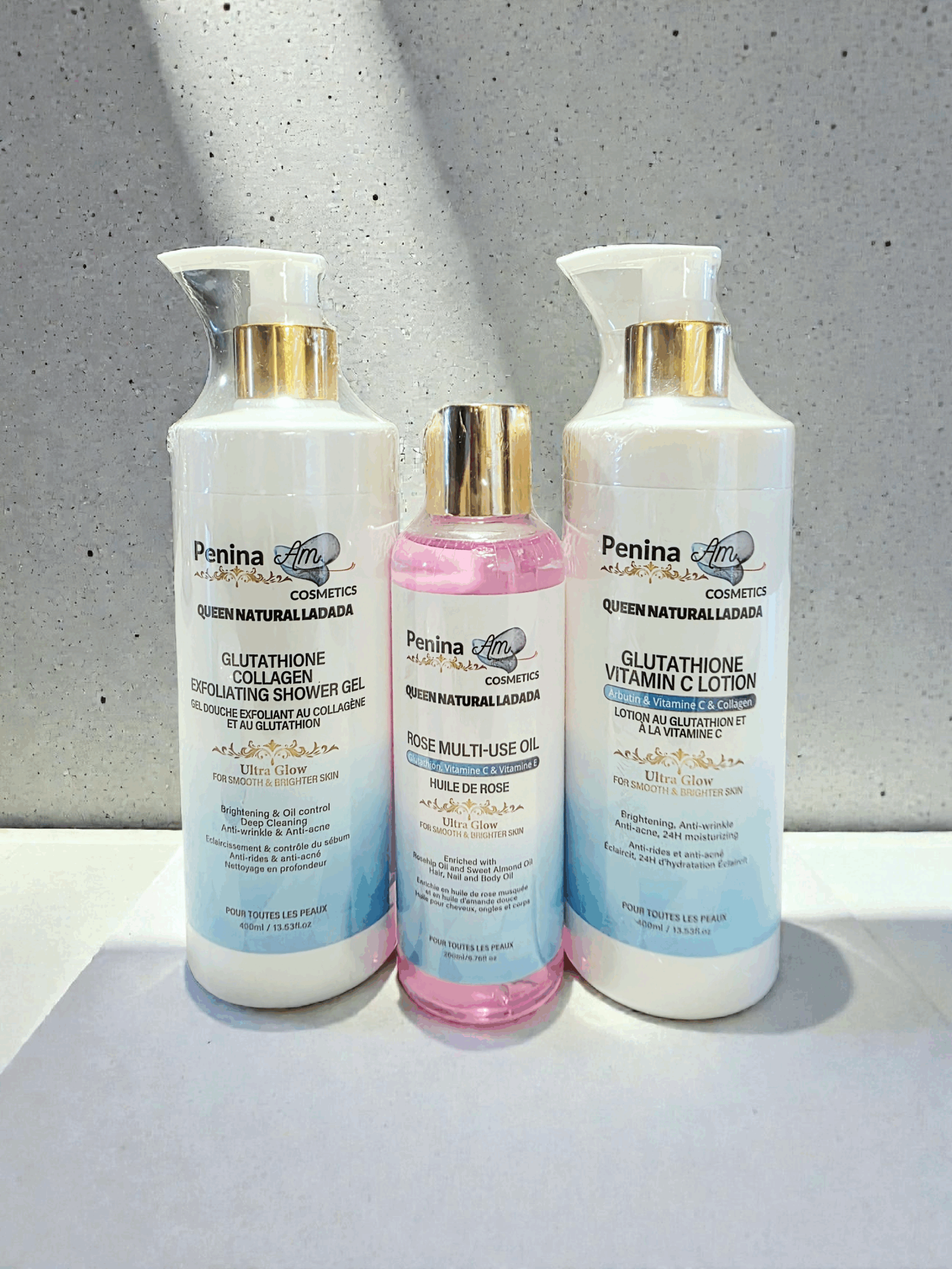 Set of 3: Queen naturel
